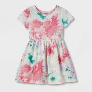 Cat & Jack Toddler Girls' Tie-Dye Short Sleeve Dress